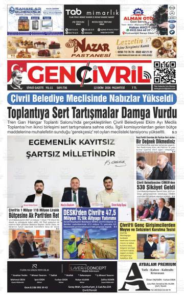 Genç Çivril gazetesi ilk sayfası
