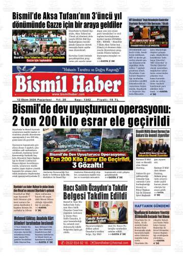 Bismil Haber gazetesi ilk sayfası