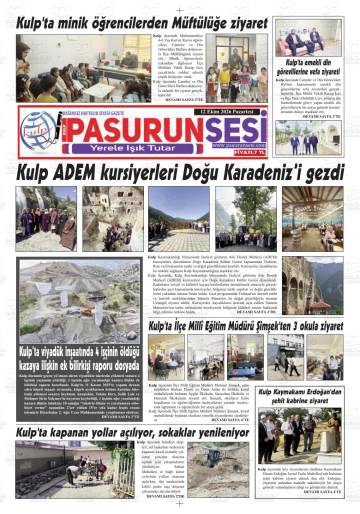 Pasurun Sesi gazetesi ilk sayfası
