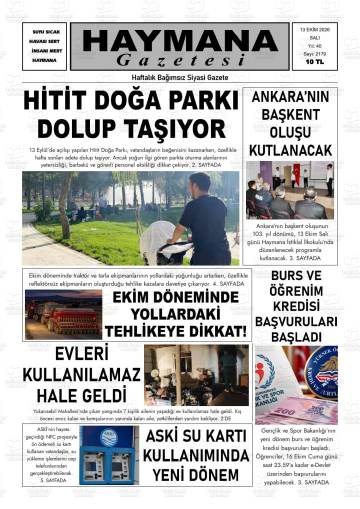 Haymana gazetesi ilk sayfası