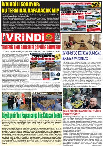 Bizim İvrindi gazetesi ilk sayfası