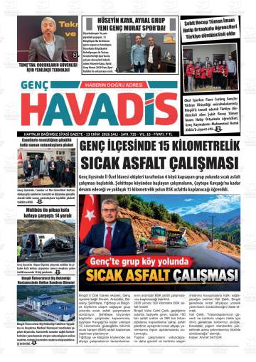 Genç Havadis gazetesi ilk sayfası