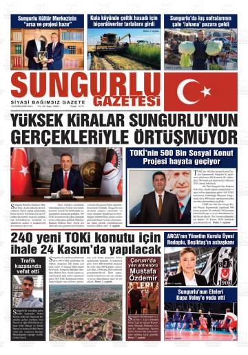 Sungurlu gazetesi ilk sayfası