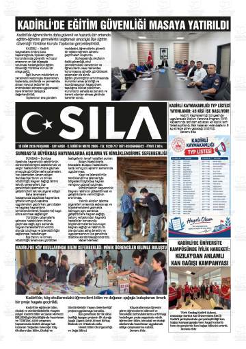 Sıla gazetesi ilk sayfası