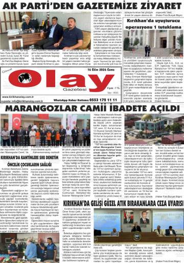 Güncel Olay gazetesi ilk sayfası