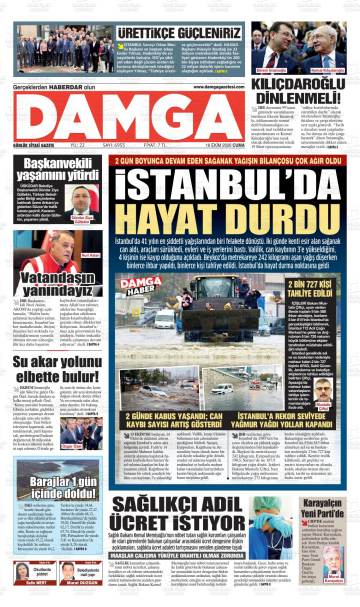 Damga gazetesi ilk sayfası