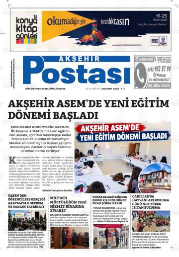 Akşehir Postası gazetesi ilk sayfası
