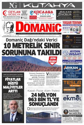 Domaniç gazetesi ilk sayfası
