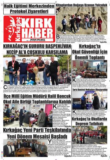 Kırkağaç Kırkhaber gazetesi ilk sayfası