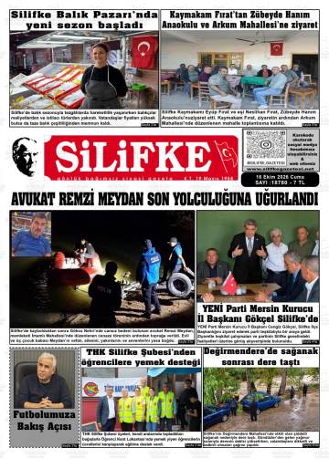 Silifke gazetesi ilk sayfası