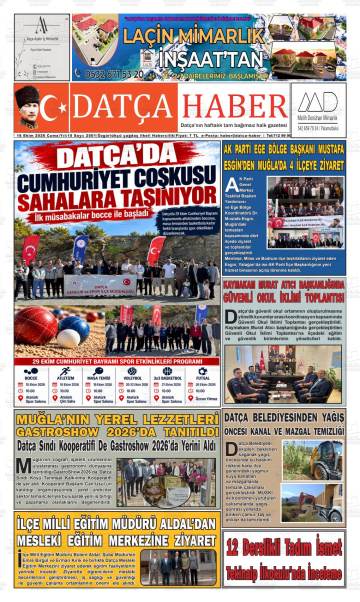Datça Haber gazetesi ilk sayfası