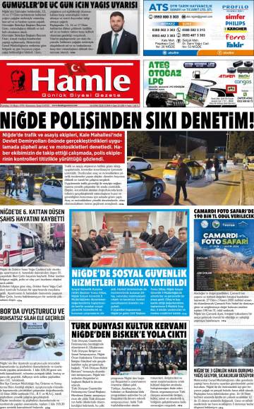 Hamle gazetesi ilk sayfası
