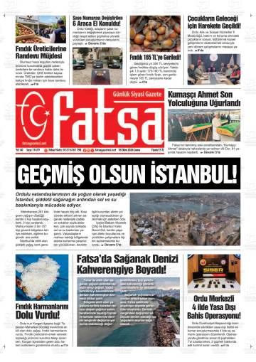 Fatsa gazetesi ilk sayfası