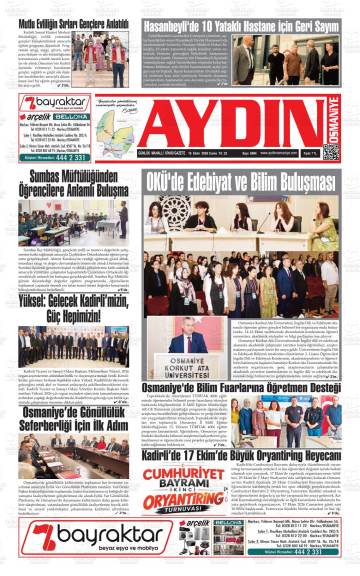 Aydın Osmaniye gazetesi ilk sayfası