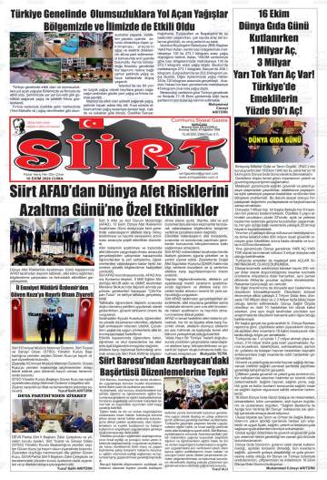 Siirt gazetesi ilk sayfası