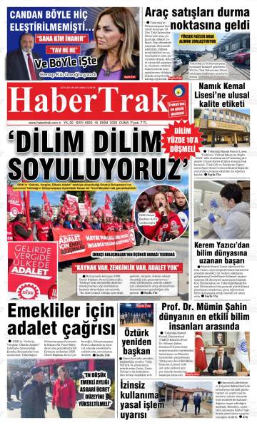 Haber Trak gazetesi ilk sayfası