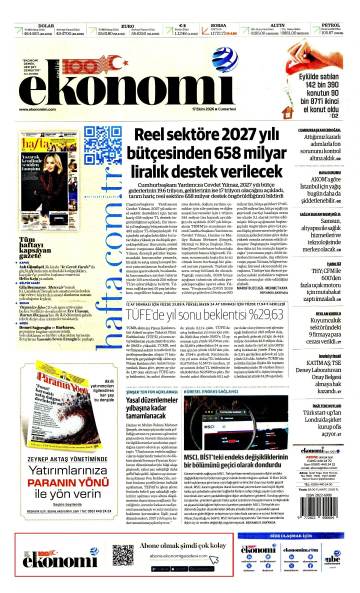 Nasıl Bir Ekonomi gazetesi ilk sayfası