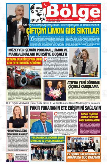 Bölge gazetesi ilk sayfası