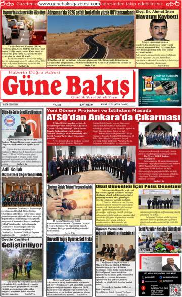 Güne Bakış gazetesi ilk sayfası