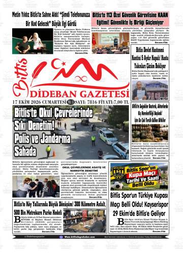 Bitlis Dideban gazetesi ilk sayfası