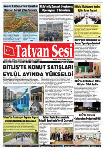 Tatvan Sesi gazetesi ilk sayfası