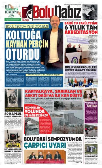 Bolu Nabız gazetesi ilk sayfası