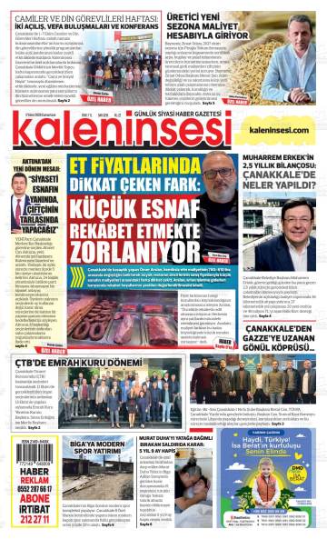 Kalenin Sesi gazetesi ilk sayfası