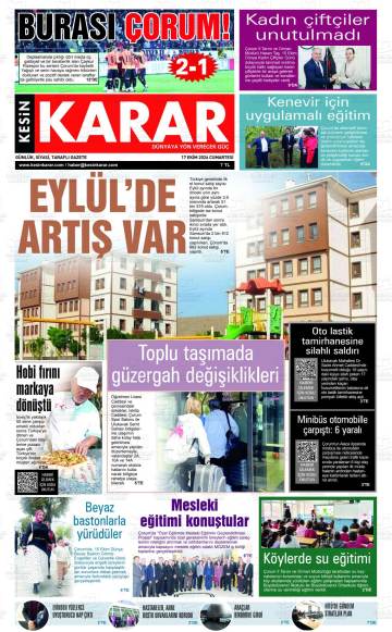 Kesin Karar gazetesi ilk sayfası