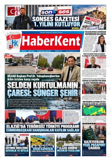 Haberkent gazetesi ilk sayfası