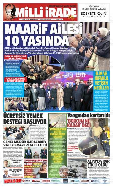 Milli İrade gazetesi ilk sayfası