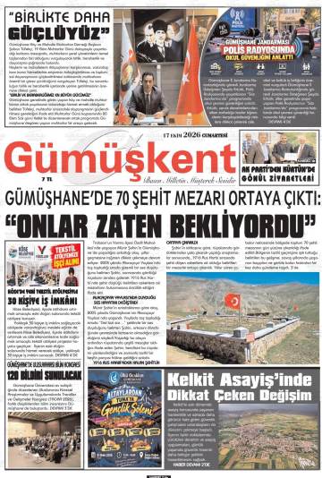 Gümüşkent gazetesi ilk sayfası