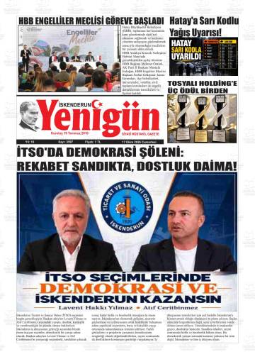 Yeni Gün gazetesi ilk sayfası