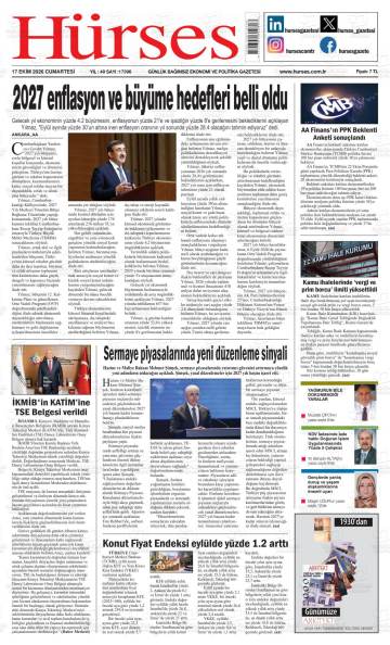 Hürses gazetesi ilk sayfası