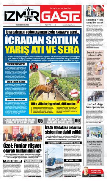 İzmir Gaste gazetesi ilk sayfası