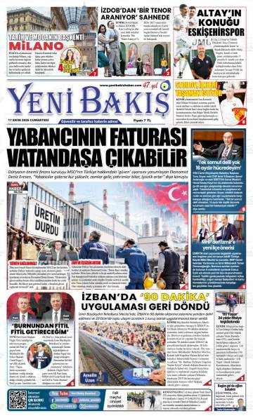 Yeni Bakış gazetesi ilk sayfası