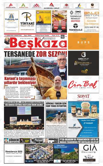 Beşkaza gazetesi ilk sayfası