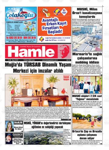 Hamle gazetesi ilk sayfası