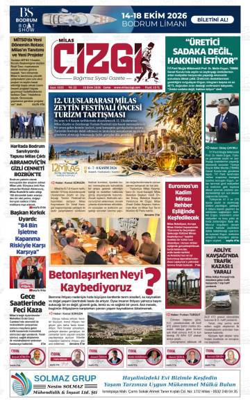 Milas Çizgi gazetesi ilk sayfası