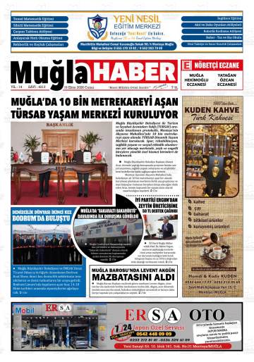 Muğla Haber gazetesi ilk sayfası