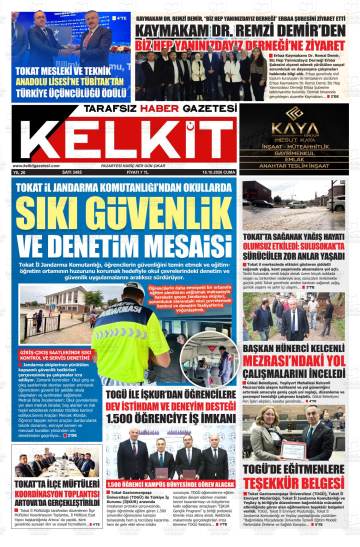 Kelkit gazetesi ilk sayfası
