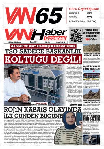 Van65haber gazetesi ilk sayfası