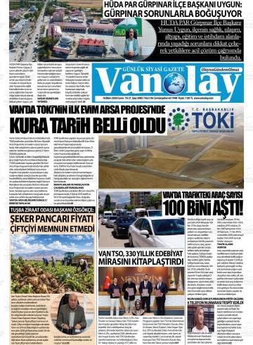 Van Olay gazetesi ilk sayfası