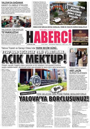 Haberci gazetesi ilk sayfası