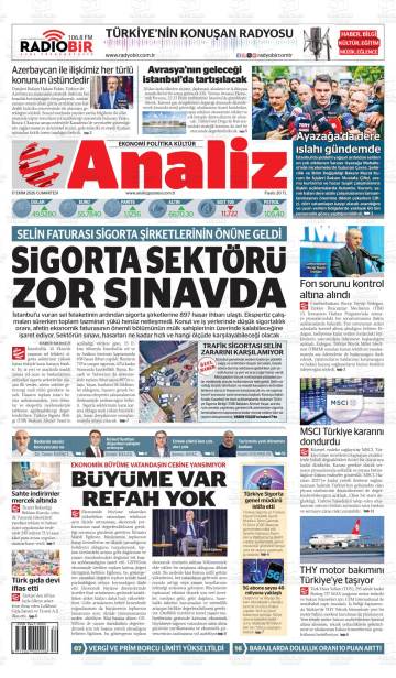 Analiz gazetesi ilk sayfası