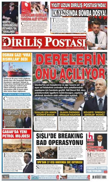 Diriliş Postası gazetesi ilk sayfası
