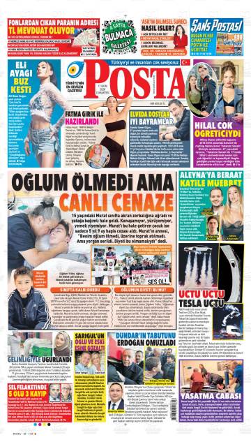 Posta gazetesi ilk sayfası