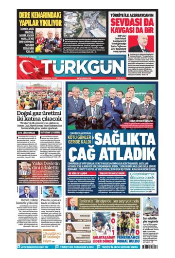 Türkgün gazetesi ilk sayfası