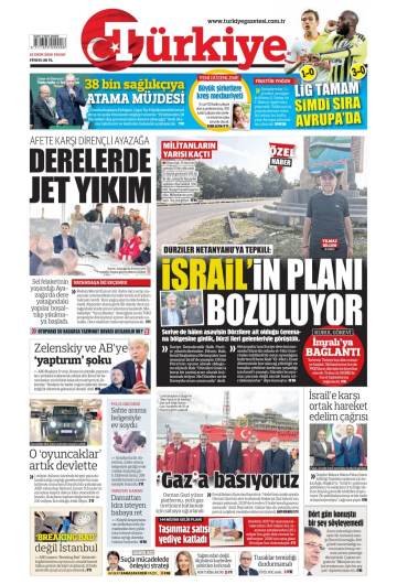 Türkiye gazetesi ilk sayfası