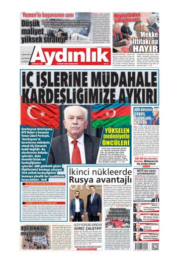 Aydınlık gazetesi manşeti