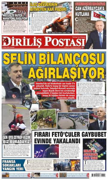 Diriliş Postası gazetesi manşeti
